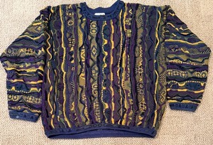 lot 121 image: Knit Sweater - Coogi Australia 100% Mercerised Cotton