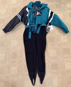 lot 160 image: Tyrolia Skiwear Snow Suit - Teal &amp Black - Size 12 New with tags and Tyrolla Sweater