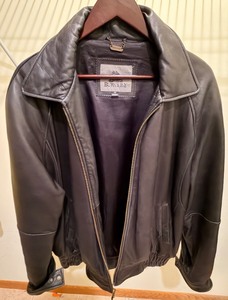 lot 162 image: Burks Bay Leather Bomber Jacket Size M