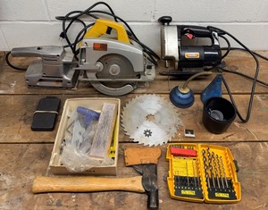 lot 170 image: Craftsman ShopMate 7-14 Inch Saw - Double Insulated DeWalt Drill Bit Sets and More