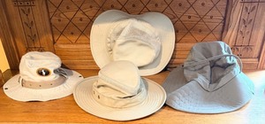 lot 135 image: Lot of 4 Hats by Tilley Authentic, Sun Protection Zone, Dorfman Pacific Co &amp Polo RL