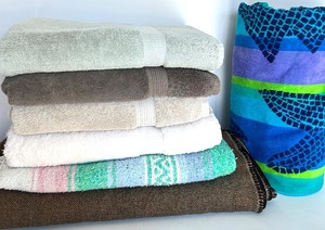 lot 192 image: Collection of Bath Towels and Throw Blankets