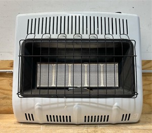 lot 21 image: Mr Heater 30,000 Radiant Wall Mounted TX MSRP $279.99
