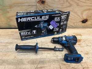 lot 29 image: 12 in. Cordless Compact Hammer Drill Driver Brushless 20 Volts Battery Powered Tool Only TUV Certified Hercules