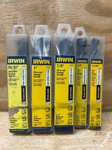 lot 31 image: Irwin Silver and Deming Drill Bit lot of 5