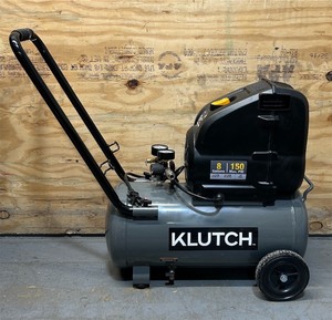 lot 123 image: Klutch 8-Gal. Hot Dog Air Compressor, 2 HP Motor, 120 Volts, 150 PSI SC MSRP $170