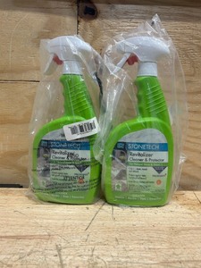 lot 152 image: STONETECH  Revitalizer Countertop Cleaner Protector for Natural Stone & Grout, Citrus Scent, 24oz Spray Bottle (lot of 2)