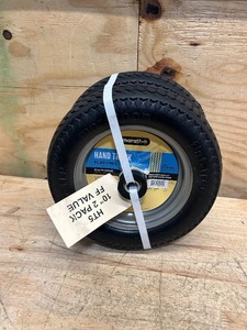 lot 162 image: Marathon 4 in. D X 10.3 in. D 300 lb. cap. Offset Hand Truck Tire Polyurethane (lot of 2)