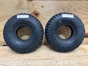 lot 166 image: Kenda Studded Tread Replacement Tire for Pneumatic Assemblies, 410350-4 (lot of 2)