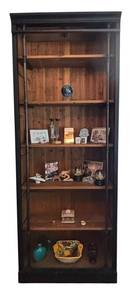 ML - Industrial Wood and Metal Tall Bookcase Shelf