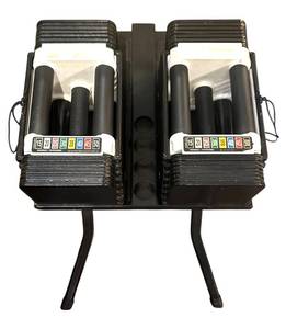 lot 13R image: LL  - Adjustable Dumbbell Weight Set with Stand