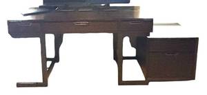 lot 15R image: U - Aspenhome Desk with File Cabinet