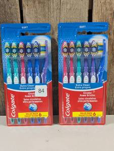 lot 84 image: Colgate Extra Clean Manual Toothbrush - Soft 5 pack  (set of 2)