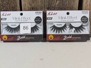 lot 86 image: KISS Mink Effect Bold Collection -style Haughty -1 pair of eyelashes  (set of 2)