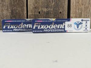 lot 88 image: Fixodent Professional Ultimate Denture Adhesive Cream 1.8 oz  (set of 2)