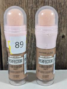 lot 89 image: Maybelline New York Instant Age Rewind Perfector 4-In-1 Glow Makeup, Medium  (set of 2)
