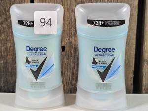 lot 94 image: Degree Ultraclear Antiperspirant Deodorant -Black and White  - 1.6 oz - (set of 2)