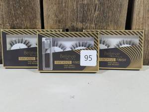 lot 95 image: Believe Beauty Fake Lashes Fantasize (set of 3)