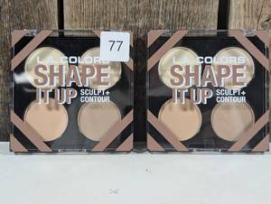 lot 77 image: L.A. Colors Shape It Up Sculpt & Contour Palette (set of 2)