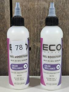 lot 78 image: Eco Style Color Brilliance Gel Boosters Mix in Oil Serum, 4 fl oz  (set of 2)