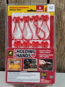 lot 62 image: Ultra-Powerful Magnetic Silicone Zip Ties, AS-SEEN-ON-TV