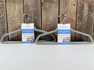 lot 64 image: True Living Rubberized Hangers, 6 ct  (set of 2)