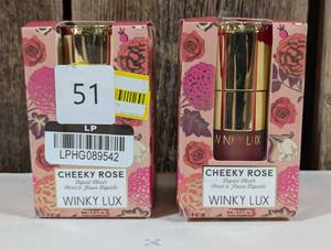 lot 51 image: Winky Lux Cheeky Rose Liquid Blush - 0.21 fl oz Shade Queen (set of 2)