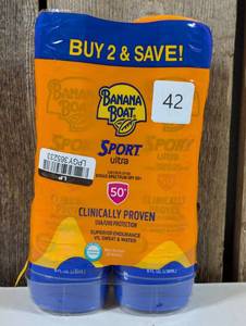 lot 42 image: Banana Boat Sport Ultra SPF 50 Sunscreen Lotion, 8oz Ea, 2 ct
