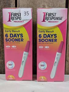 lot 35 image: First Response Early Result Pregnancy Test, 1 ct   (set of 2)