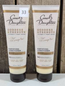 lot 33 image: Carols Daughter Goddess Strength Fortifying Conditioner with Castor Oil for Breakage Prone Hair  (set of 2)