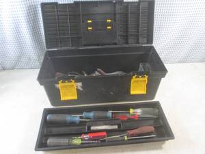 (EW3) 18" Plastic Tool Box with Con...