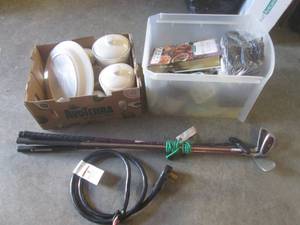 lot 53 image: (F-2) Lot of Misc Kitchen, Golf Clu...