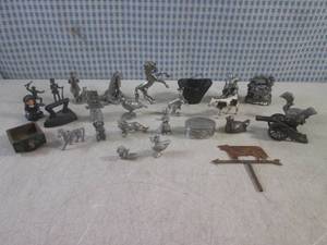lot 83 image: (BS) Assorted Miniature Pewter and ...