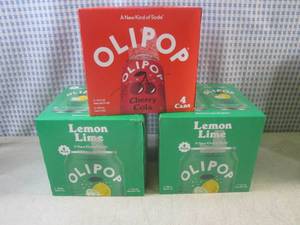 lot 122 image: (B-1) 3 - 4-Packs of Olipop 2 Lemon...