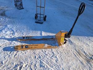 lot 1 image: Uline Pallet Truck - Narrow Fork, 48 x 21