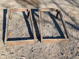 lot 38 image: 2 wooden bean bag toss Frames