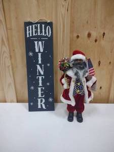 lot 102 image: Holiday Santa, Holiday sign