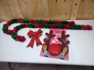 lot 113 image: Antlers and Red nose for your car, 4 candy canes