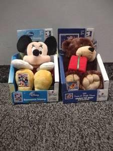 lot 68 image: USPS 2012 Santa and Sleigh, Teddy Bear. No Stamps Plushie, Disney Romance Stamp