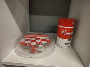 lot 71 image: Coca Cola Chess lid only Cambels soup thermos