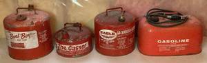 lot 29 image: Vintage Metal Gasoline Can Collection