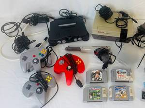 lot 39 image: Nintendo Bundle - Nintendo 64 and NES Console plus Games and Accessories