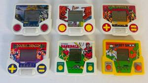 Tiger Electronic Sega Arcade Handheld Video Games - After Burner, The Flash, Gauntlet, Double Dragon, Baseball, and Skeet Shoot