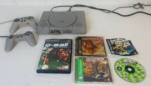 lot 44 image: Sony Playstation 1 Console, Games and Controllers