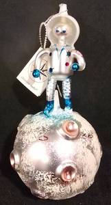 lot 220K image: LL-CL - Christopher Radko Astronaut on Moon Christmas Ornament