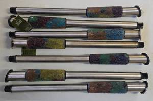lot 264K image: G - Set of 7 Pelican Home Creations 22 Solar Mosaic Yard Lights with Stakes