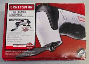 lot 279K image: G - Craftsman 12V Compact Multi-Tool Kit with Accessories and Case