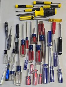 lot 280K image: G - Large Assorted Screwdriver Collection - Flathead and Phillips Mixed Set