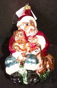 lot 293K image: LL-CL - Christopher Radko 1994 Santa Claus Glass Ornament