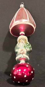 lot 294K image: LL-CL - Christopher Radko All Weather Santa Glass Ornament